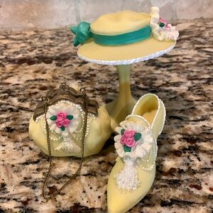 VTG Resin 3 Piece Hat/ Shoe/Purse Sets Bundle (8)